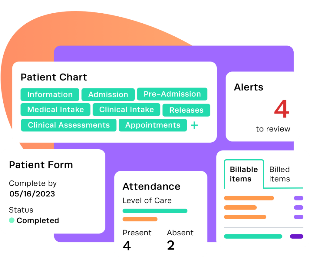 Sample patient information dashboard