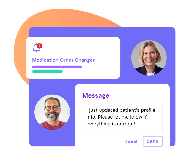 Sample medication order change message