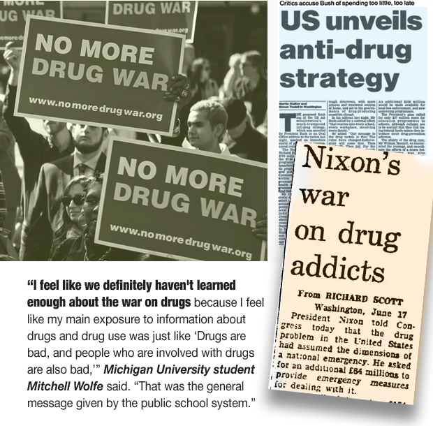 Nixos's war on drug addicts newspaper articles